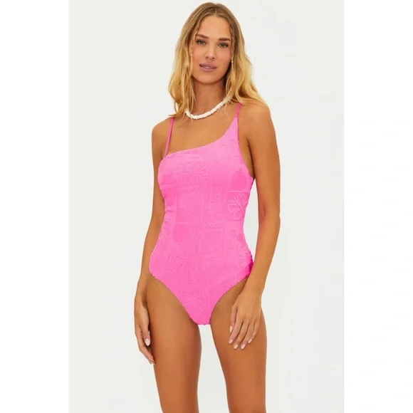 Beach Riot Athena One Piece Strawberry Stand Terry - Picture 2 of 4